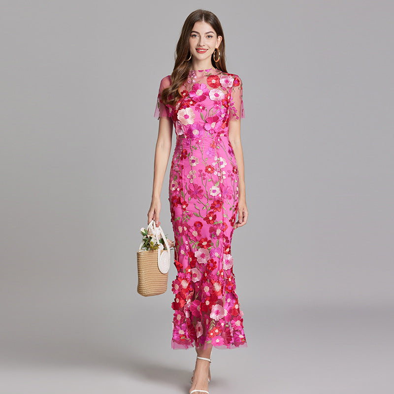 Lara | Elegantes Blumenkleid aus Mesh