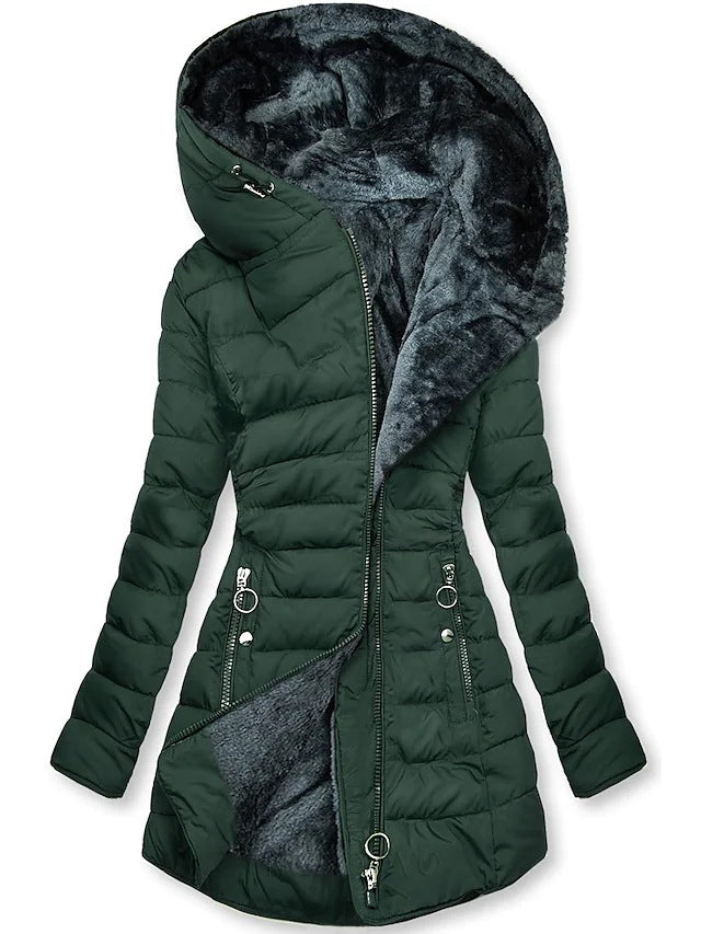 Andrea | Damen Winter-Steppmantel mit Fleecefutter