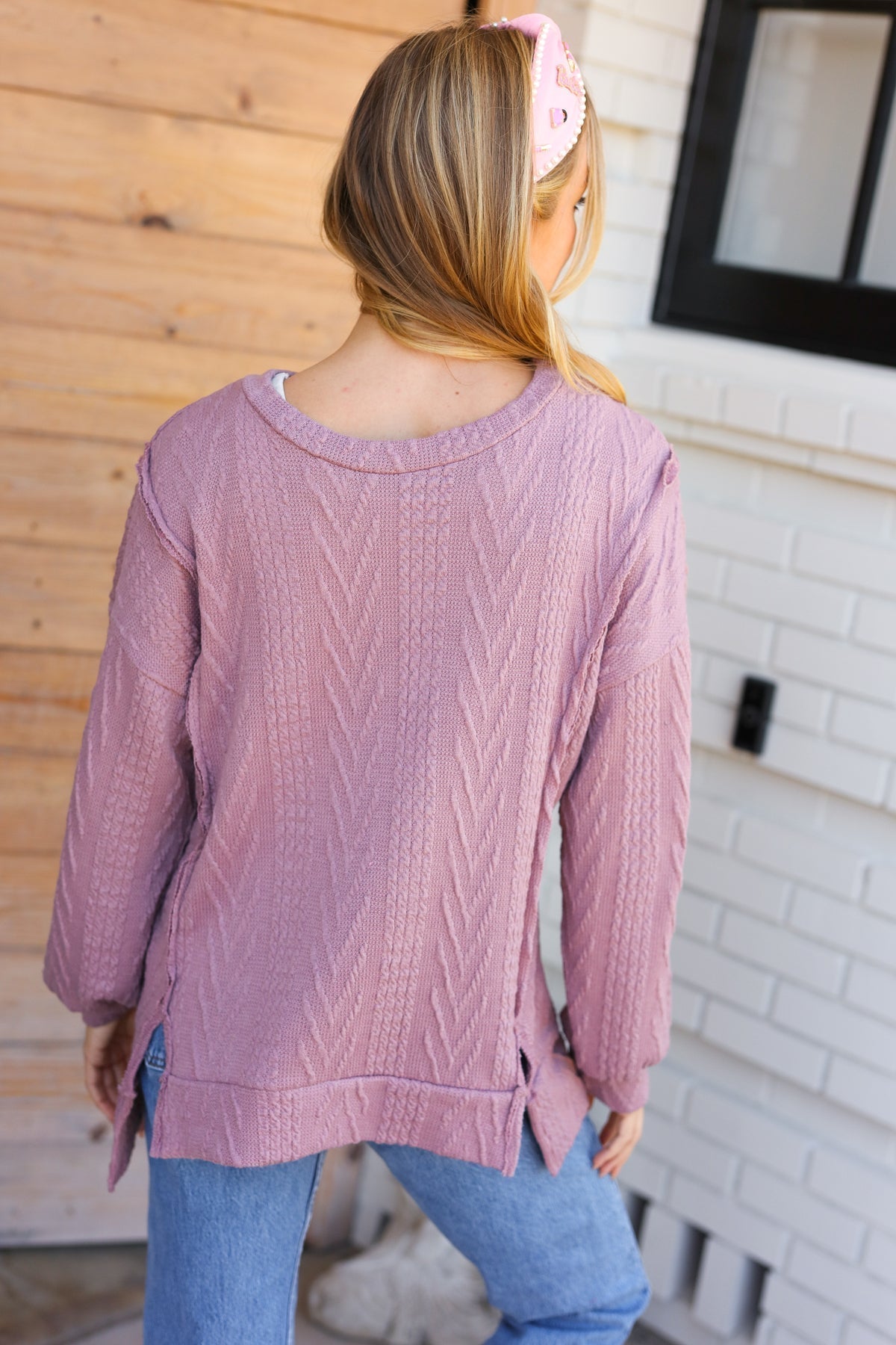 Claudia | Lässiger Zopfmuster Pullover Damen