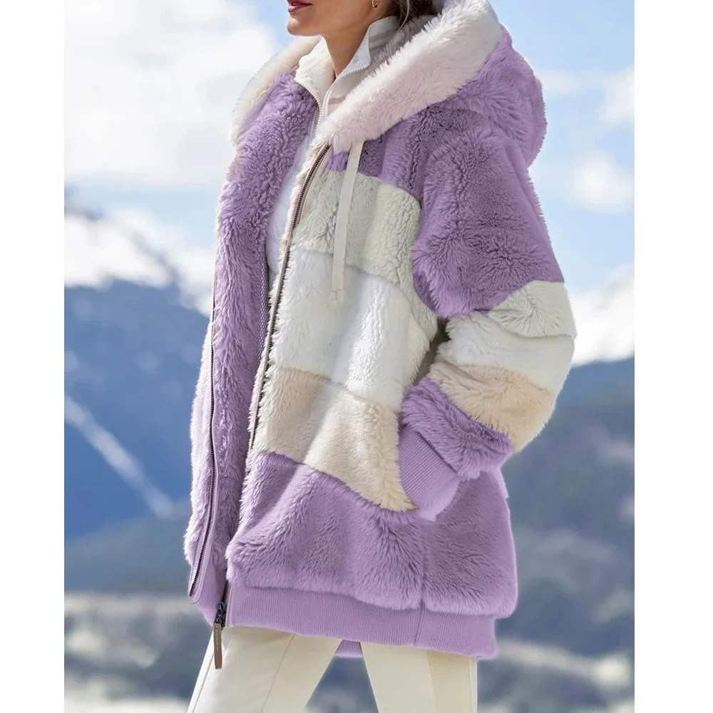 Jana | Kuschelige Teddyjacke mit Kapuze
