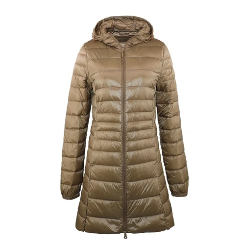 Gabriela | Damen Winter-Steppmantel mit Kapuze und Reißverschluss