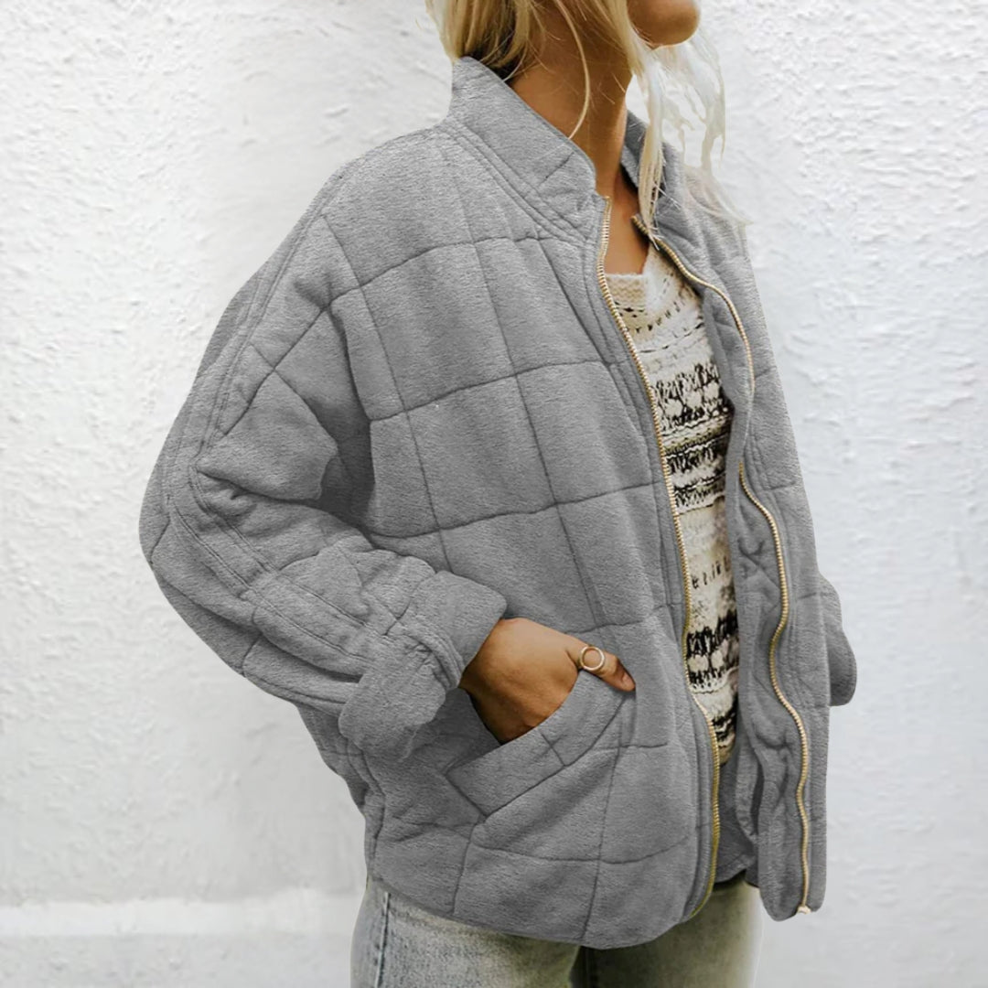 Sophia | Damen Winter Steppjacke mit Reißverschluss