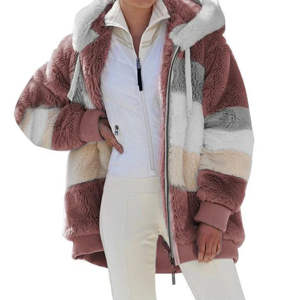 Jana | Kuschelige Teddyjacke mit Kapuze