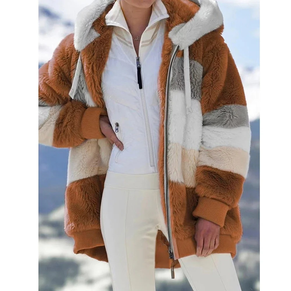 Jana | Kuschelige Teddyjacke mit Kapuze