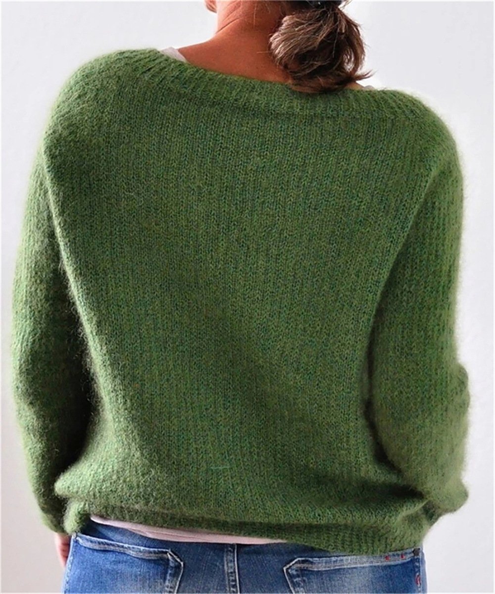 Annika | Damen Weicher Strickpullover mit Rundhalsausschnitt