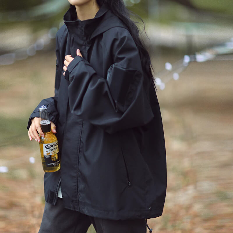 Beatrice | Damen Winter Utility Jacke mit Kapuze und Reißverschluss
