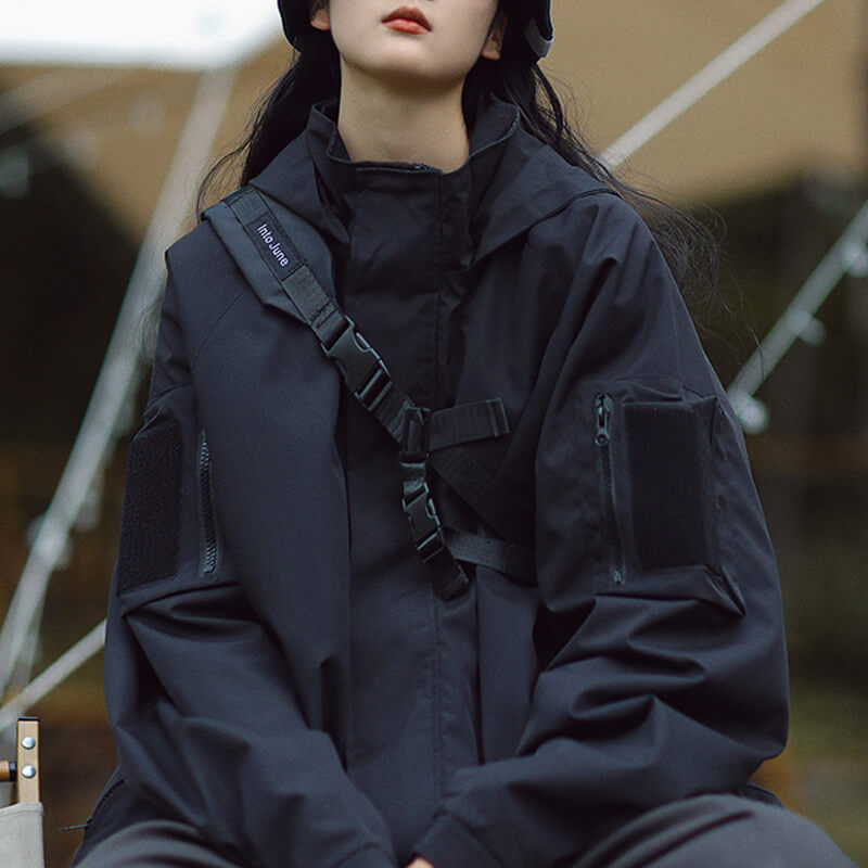 Beatrice | Damen Winter Utility Jacke mit Kapuze und Reißverschluss