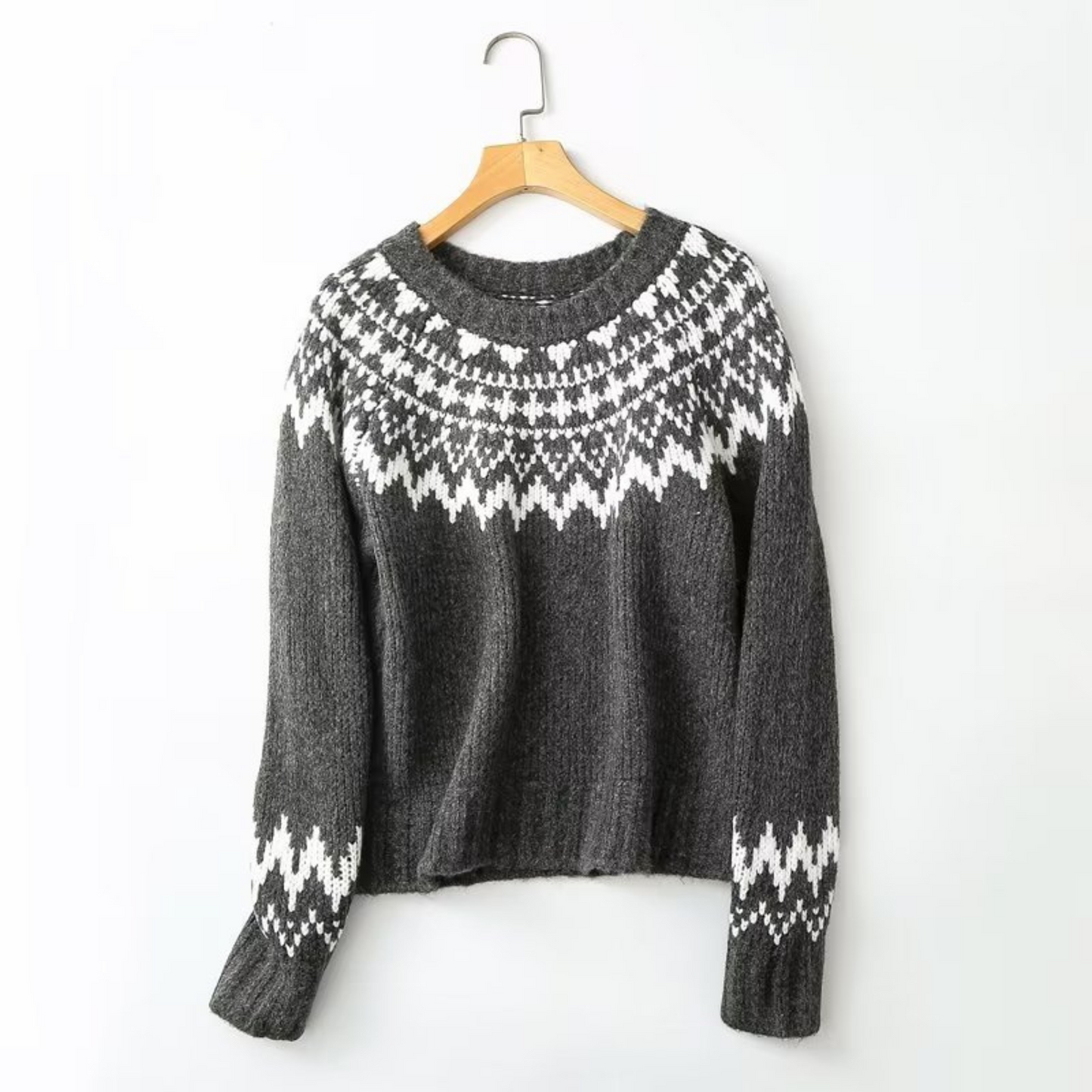 Anna | Damen Warmer Winterpullover mit Muster