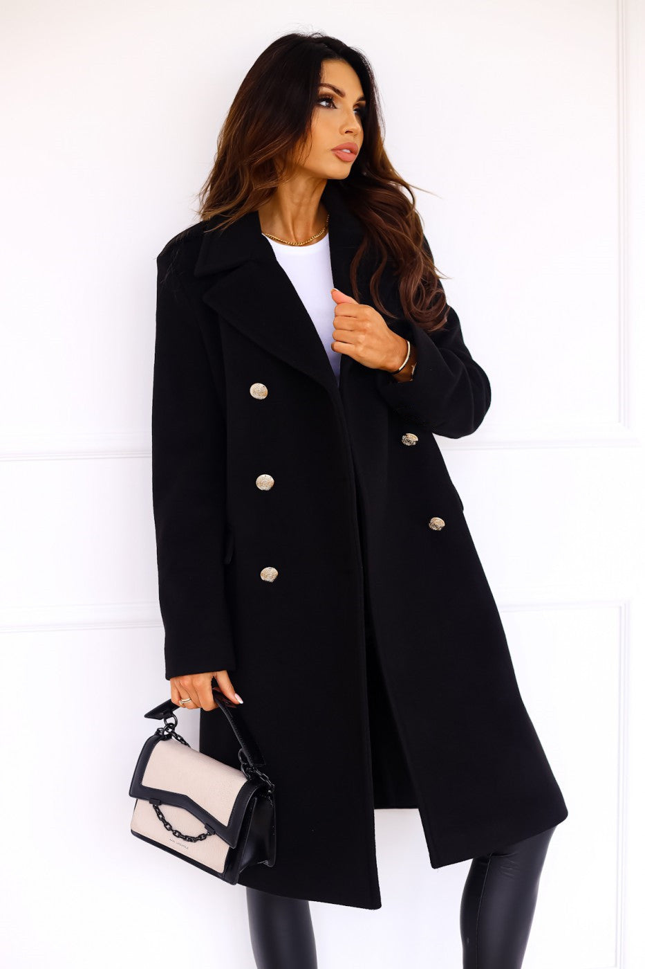 Sandra | Damen Winter Zweireihiger Mantel