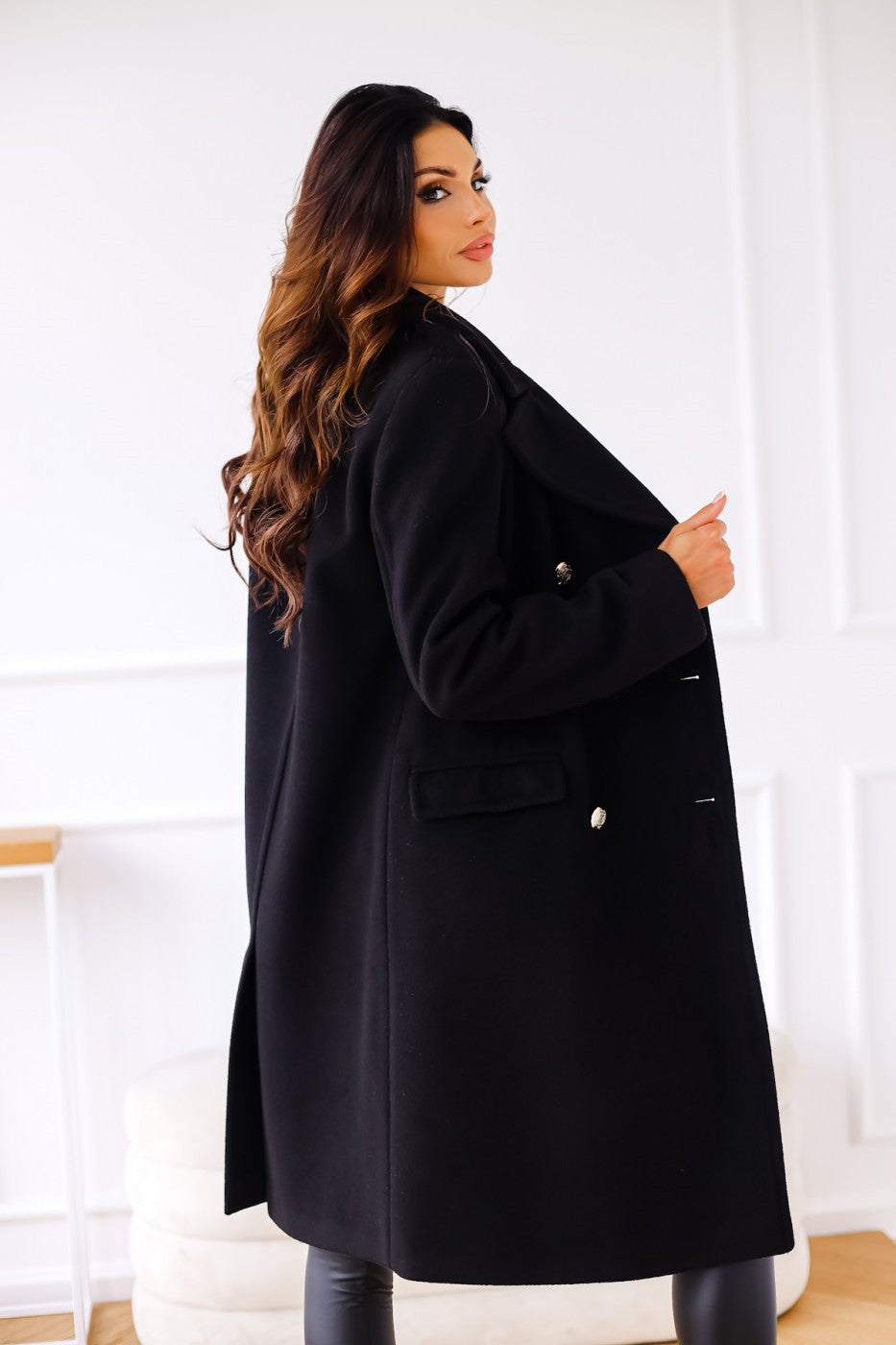 Sandra | Damen Winter Zweireihiger Mantel