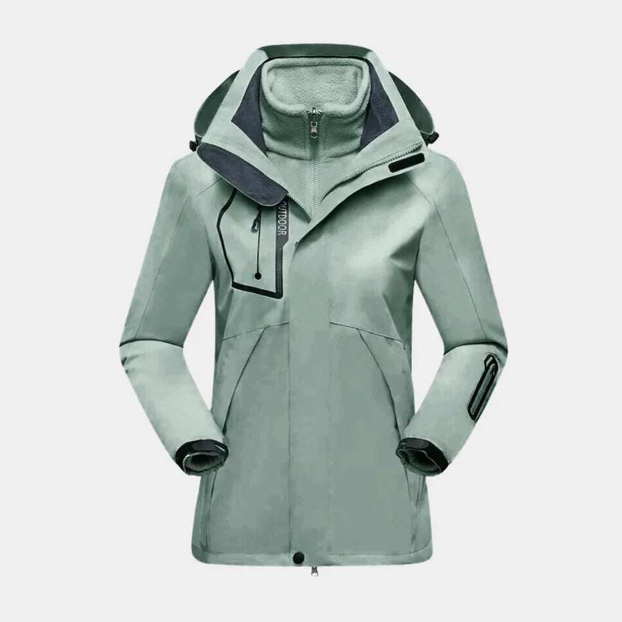 Claudia | Damen Wasserdichte Winterjacke mit Kapuze