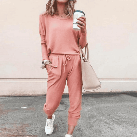 Natalie | Damen Zweiteiliges Lässiges Jogger Lounge Set