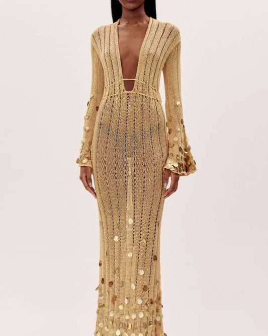Nadine | Elegantes Abendkleid mit Pailletten
