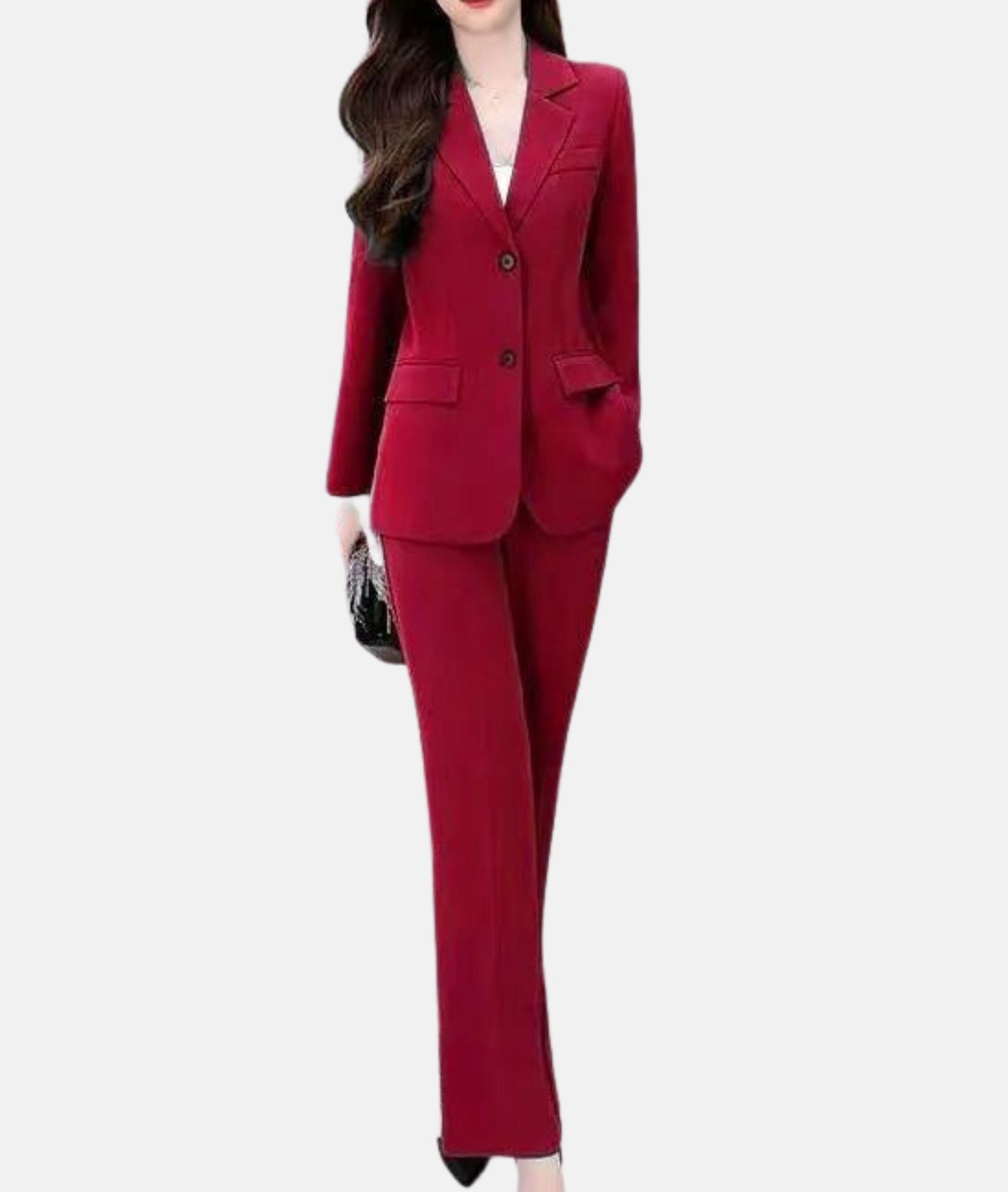 Marion | Damen Maßgeschneidertes Blazer und Weite Hose Set