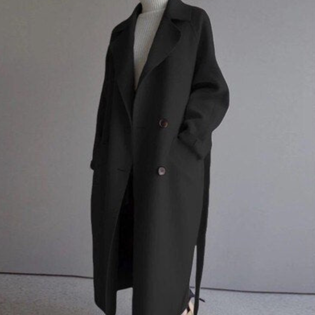 Lydiaa | Damen Oversized Langmantel mit Seitentaschen