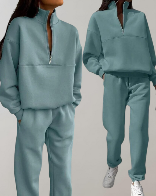 Maria | Damen Half-Zip Loungewear Set mit lockerer Passform