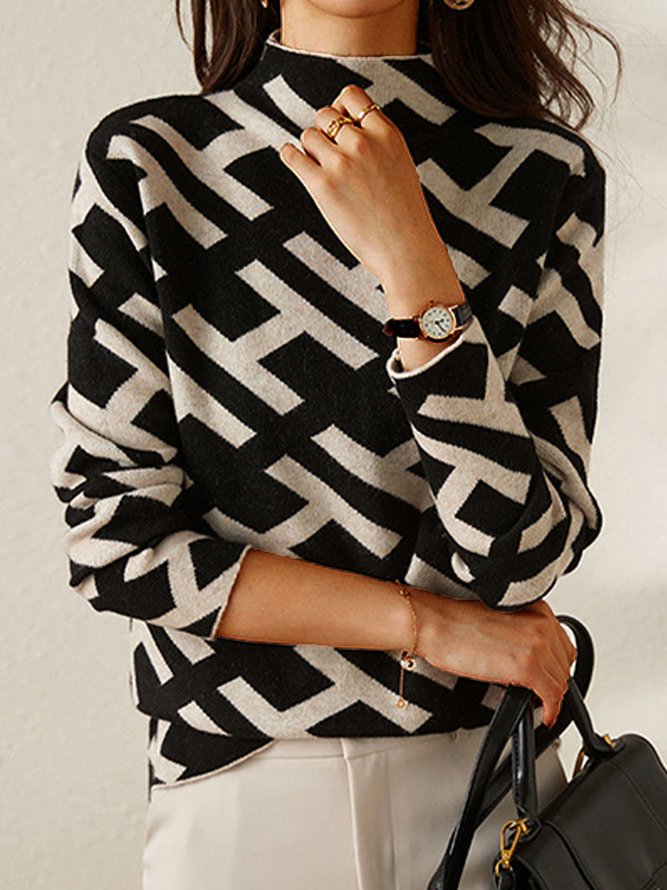 Daniela | Lässiger Geometrischer Pullover für Damen