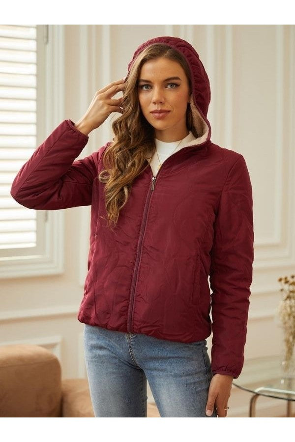 Lena | Damen Winter-Steppjacke mit Kapuze