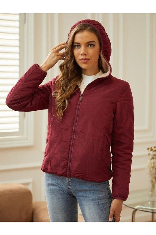 Lena | Damen Winter-Steppjacke mit Kapuze