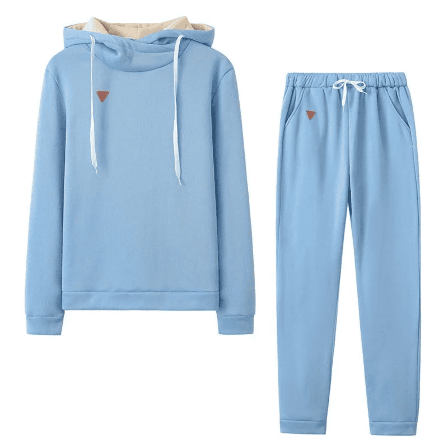 Martina | Damen Lässiger Trainingsanzug mit Hochkragen Kapuzenpullover