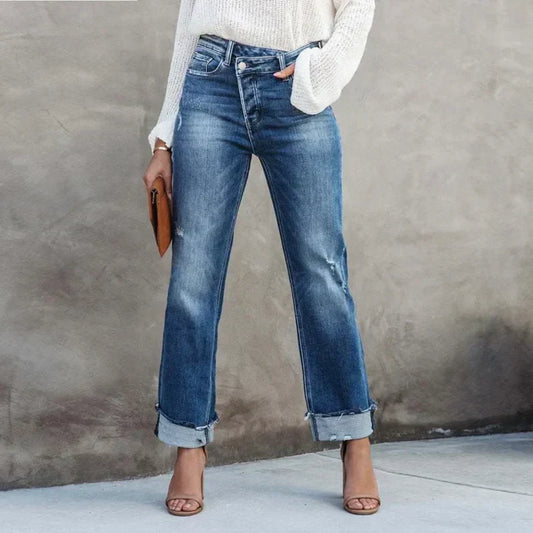Gudrun | Stilvolle lässige Jeans mit Used-Look