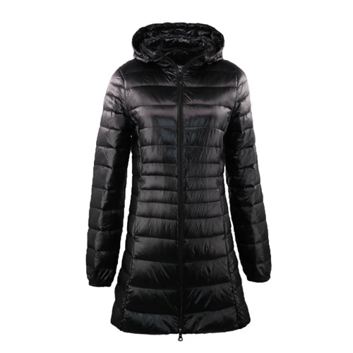 Gabriela | Damen Winter-Steppmantel mit Kapuze und Reißverschluss