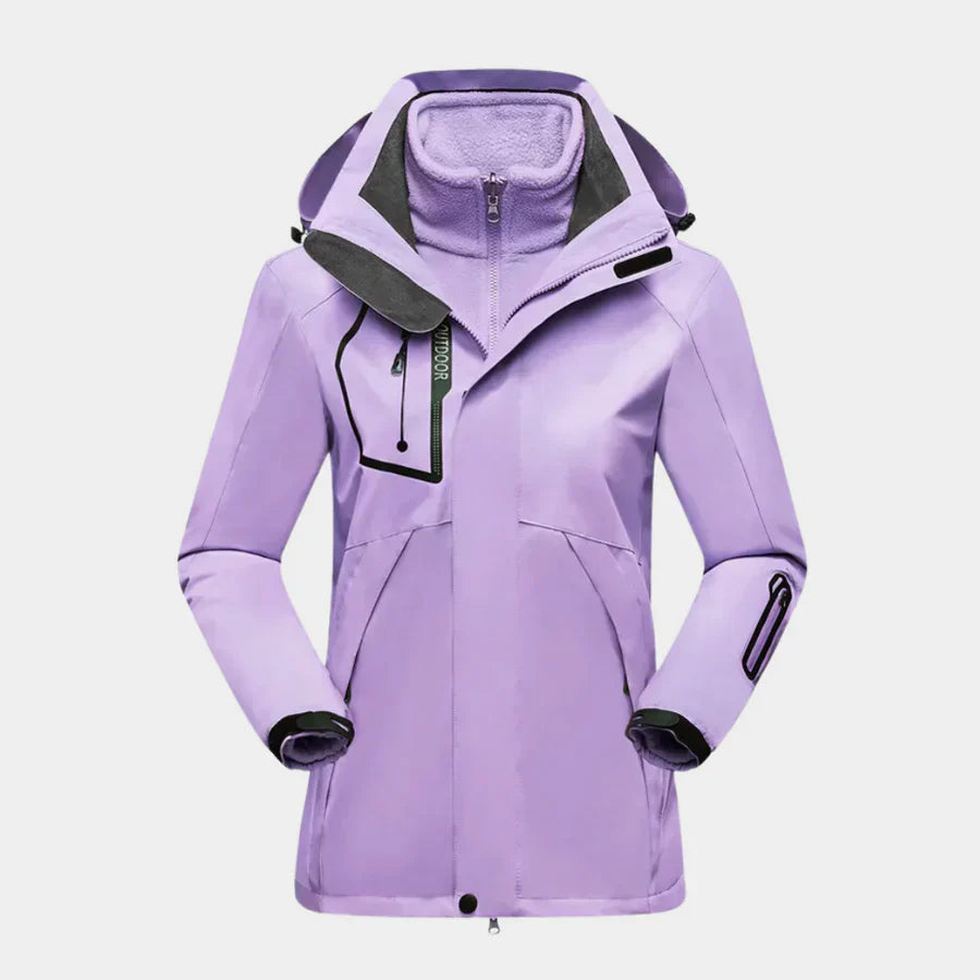 Claudia | Damen Wasserdichte Winterjacke mit Kapuze