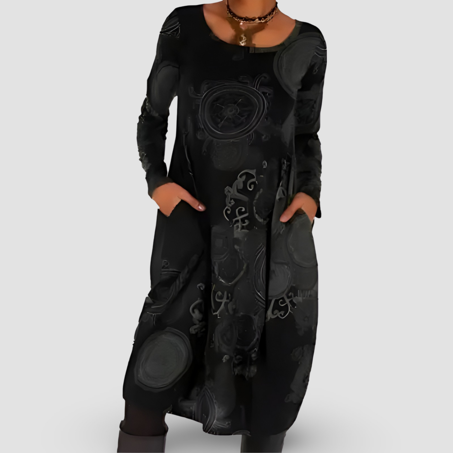 Rita | Stilvolles Kleid mit lockerem Sitz und Print