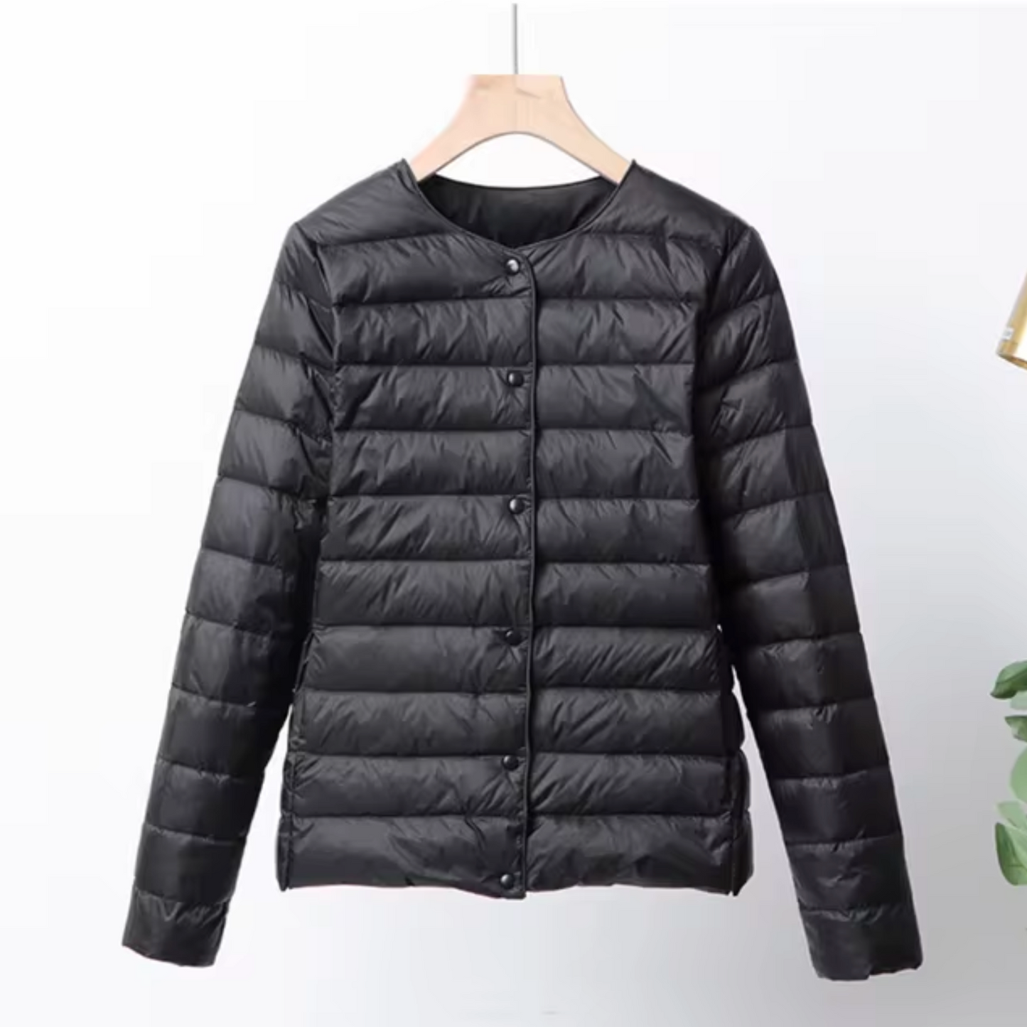 Lara | Damen Ultra Leichte Steppjacke mit Druckknöpfen