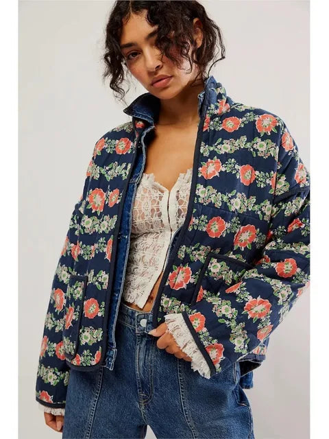 Jacqueline| Frühlingsjacke mit Blumenprint Damen