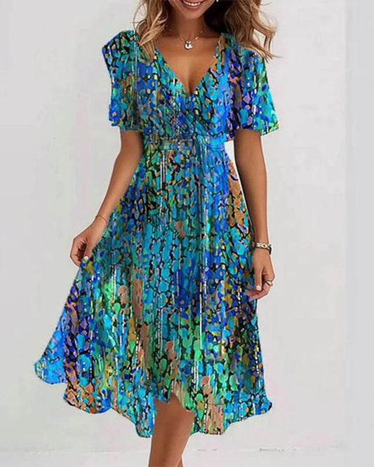 Nicole | Elegantes Sommerkleid mit Kurzarm Damen
