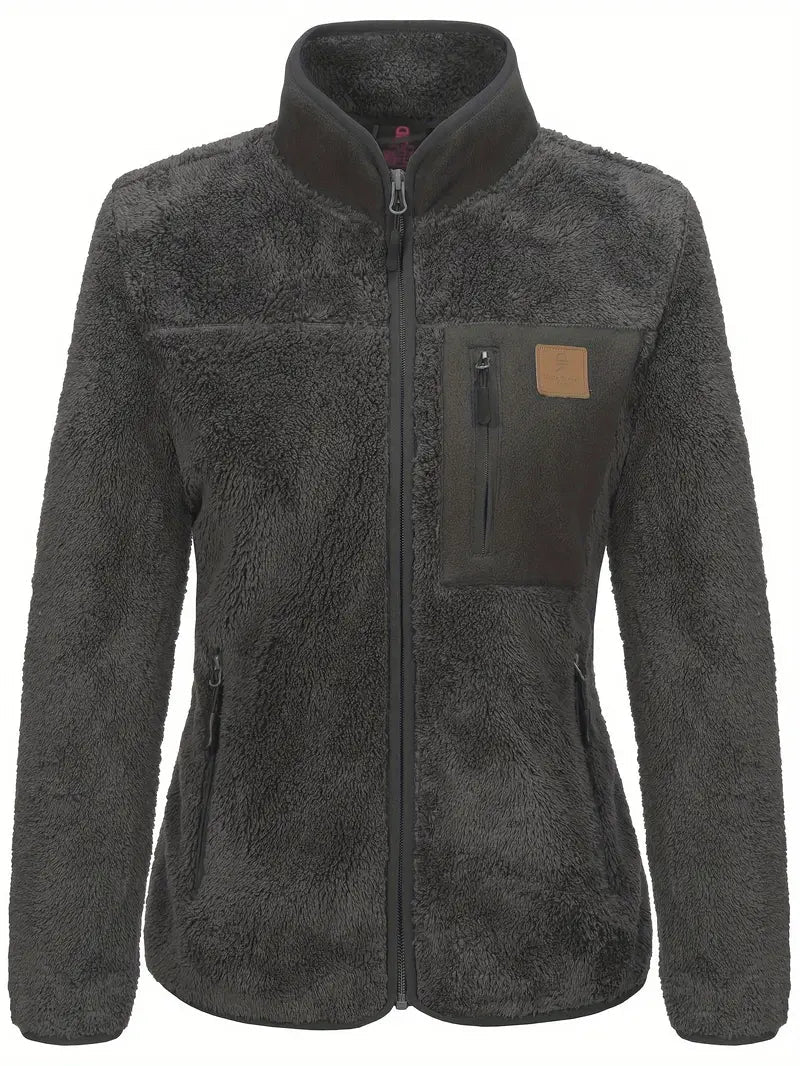 Christa | Damen Winter-Fleecejacke mit Reißverschlusstaschen