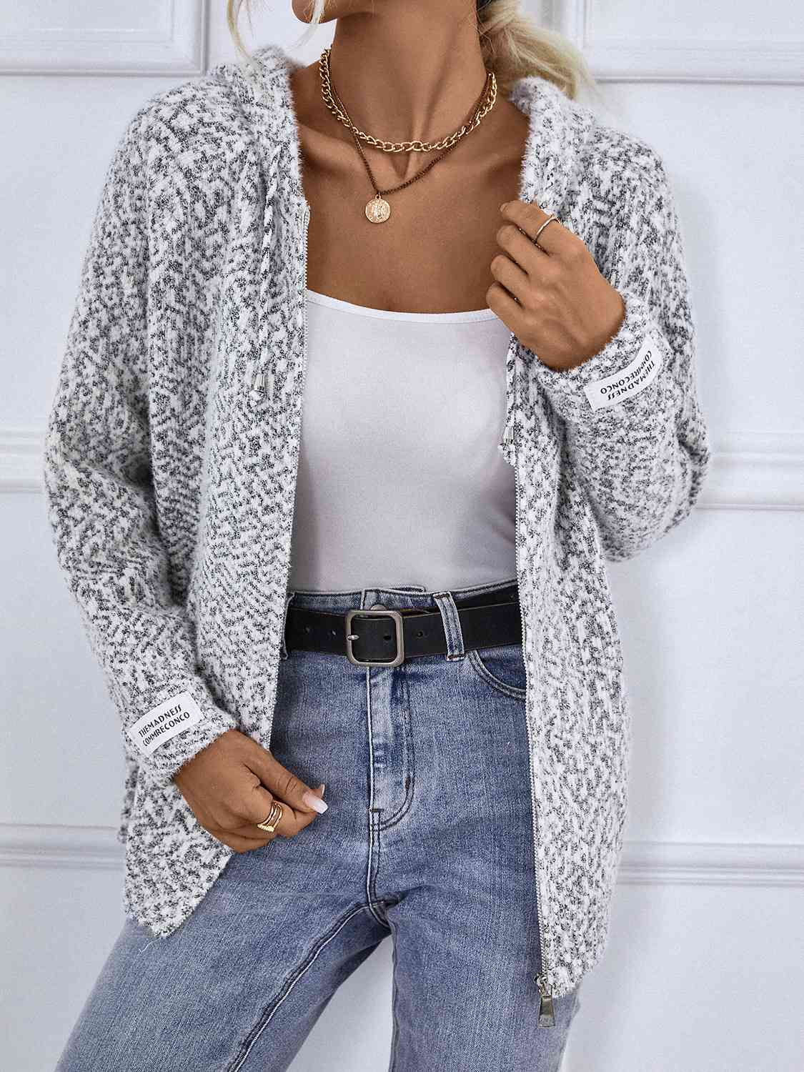 Melanie | Damen Winter-Cardigan mit Reißverschluss
