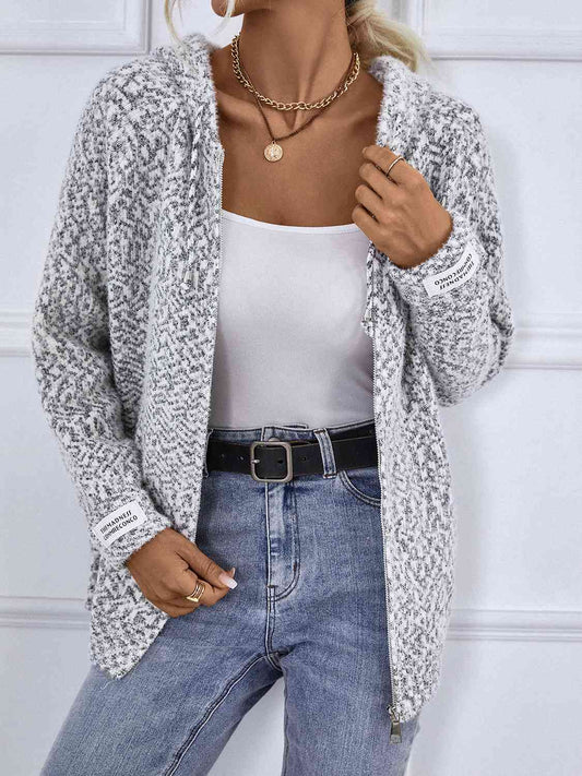 Melanie | Damen Winter-Cardigan mit Reißverschluss