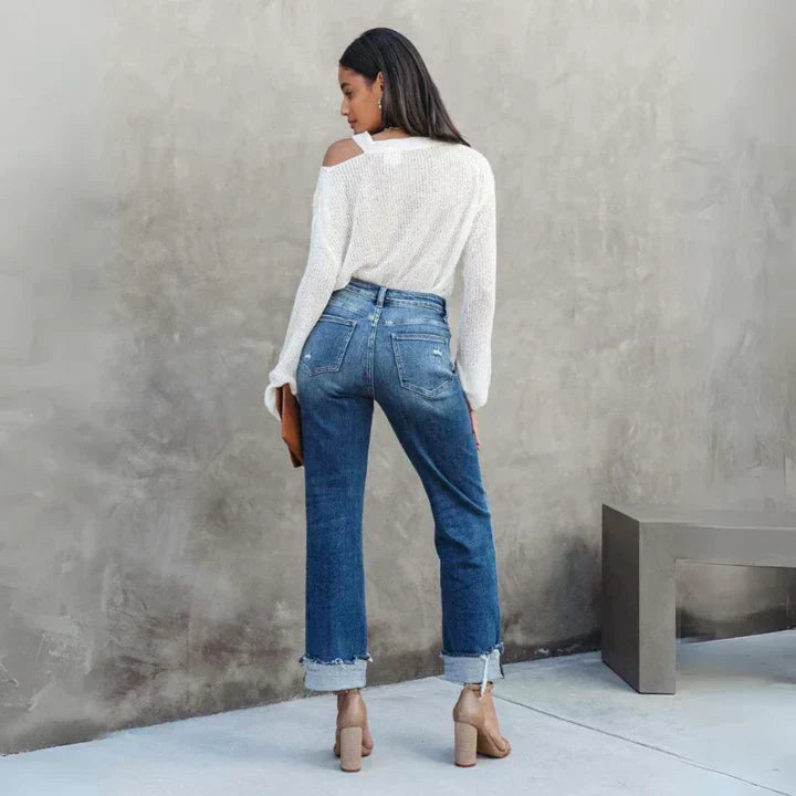 Gudrun | Stilvolle lässige Jeans mit Used-Look