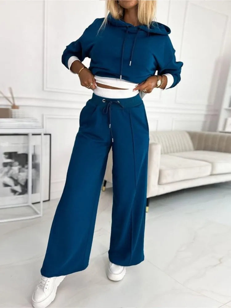 Frieda | Damen Lässiges Zweiteiliges Hoodie Set