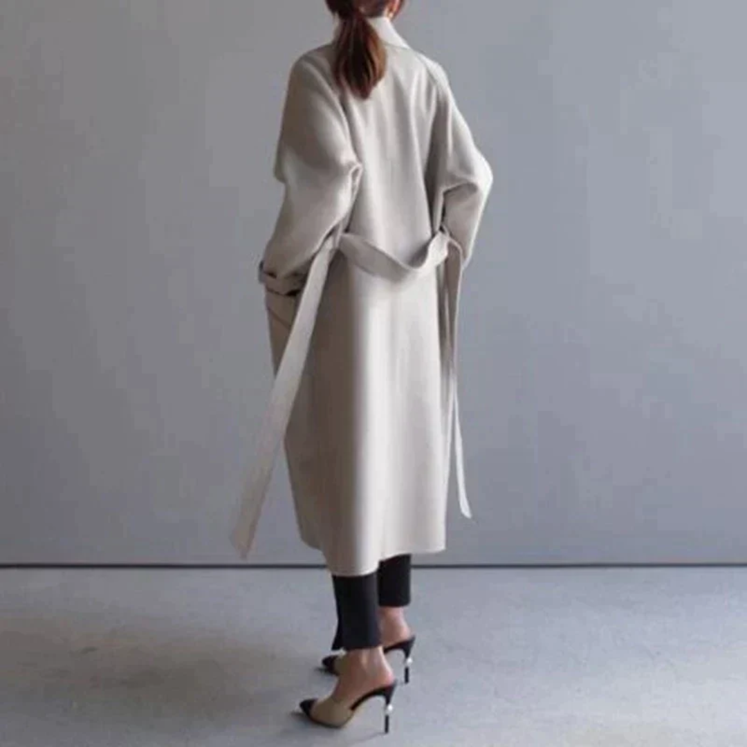 Lydiaa | Damen Oversized Langmantel mit Seitentaschen