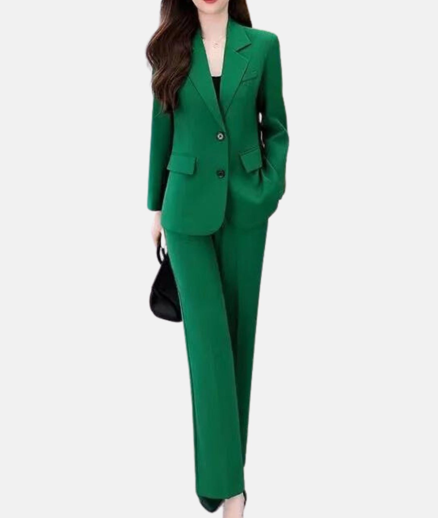 Marion | Damen Maßgeschneidertes Blazer und Weite Hose Set