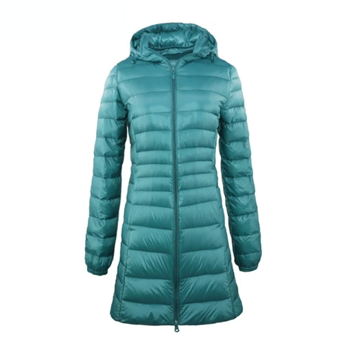 Gabriela | Damen Winter-Steppmantel mit Kapuze und Reißverschluss