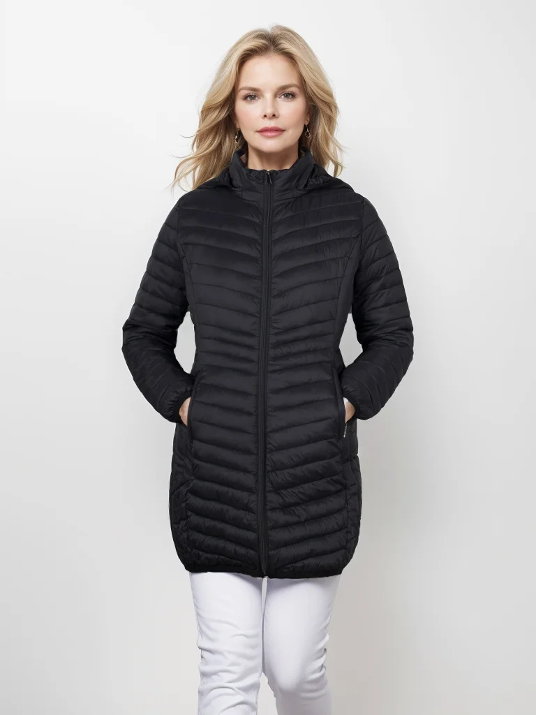 Greta | Damen Winter-Steppmantel mit Kapuze