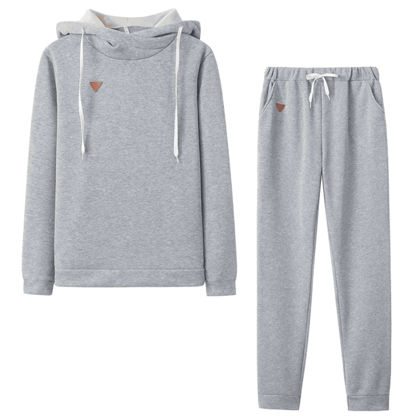 Martina | Damen Lässiger Trainingsanzug mit Hochkragen Kapuzenpullover
