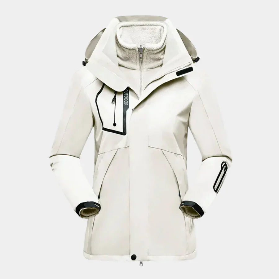 Claudia | Damen Wasserdichte Winterjacke mit Kapuze