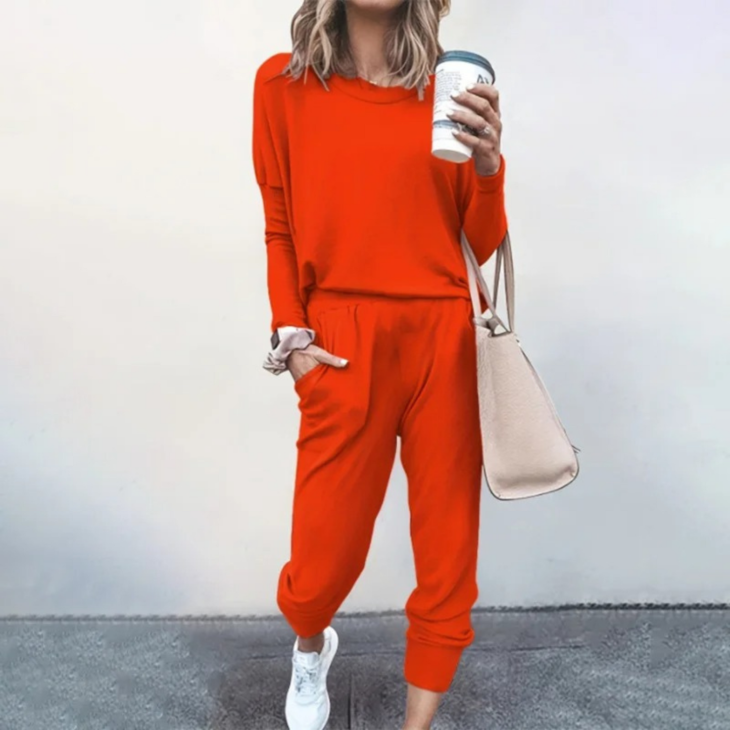 Natalie | Damen Zweiteiliges Lässiges Jogger Lounge Set