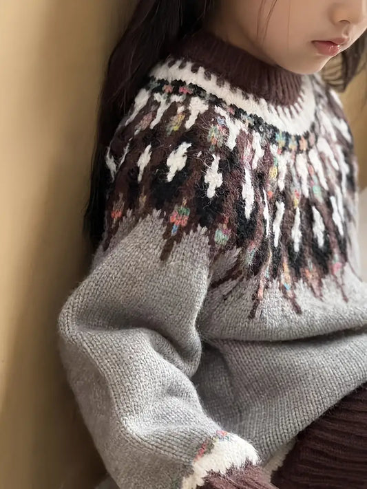 Daniela | Damen Gemütlicher Winterstrickpullover