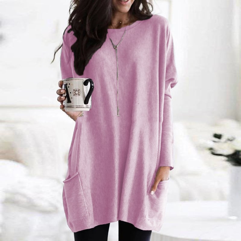 Stefanie | Bequemer Langer Pullover mit Taschen