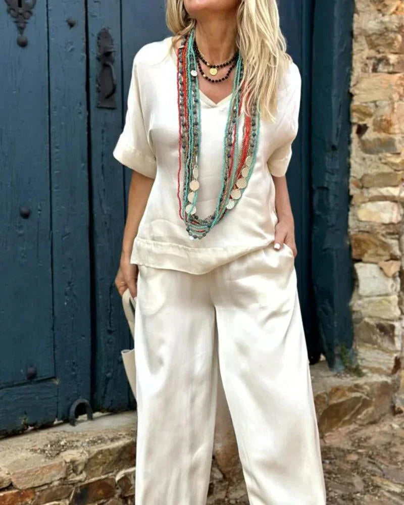 Carmen | Damen Elegantes Zweiteiliges Outfit mit lockerem Schnitt