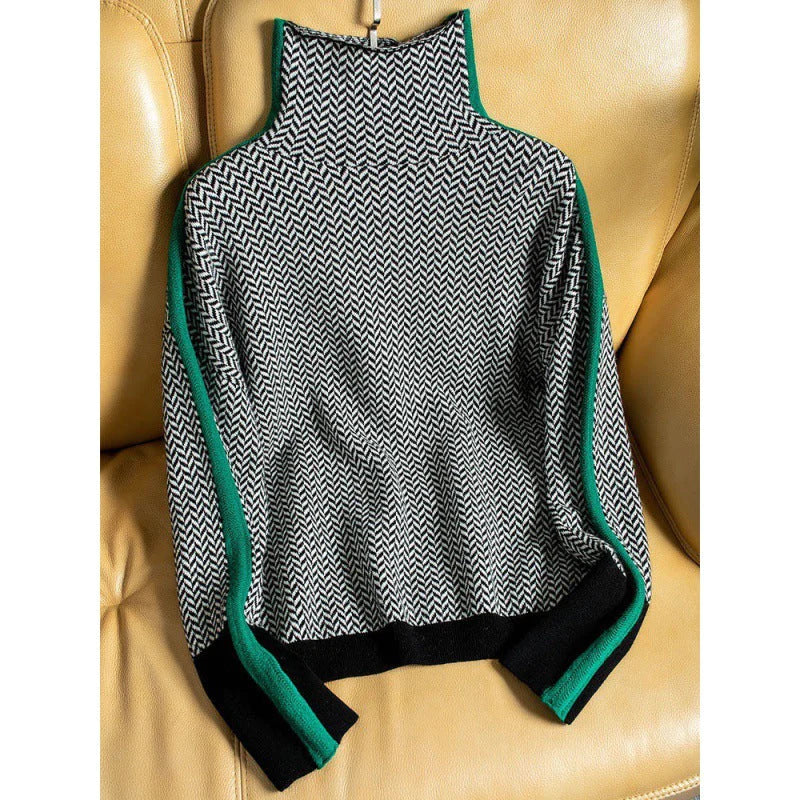 Emma | Damen Strickpullover mit geometrischem Muster