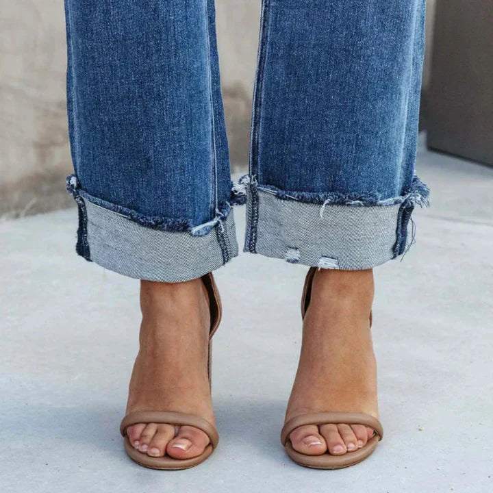 Gudrun | Stilvolle lässige Jeans mit Used-Look