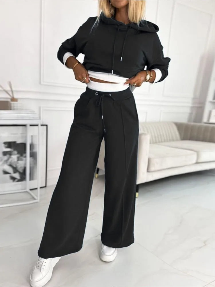 Frieda | Damen Lässiges Zweiteiliges Hoodie Set