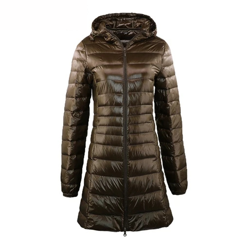 Gabriela | Damen Winter-Steppmantel mit Kapuze und Reißverschluss